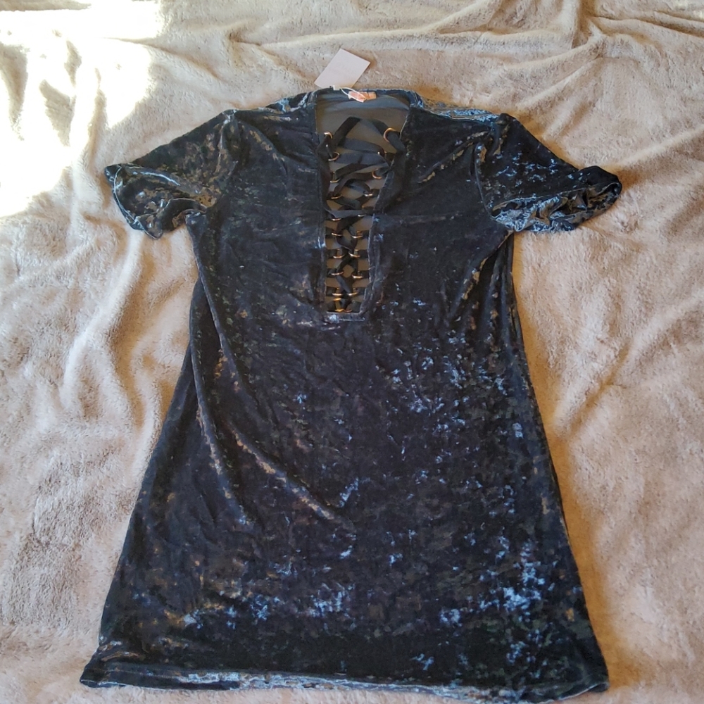 Velvet Gray Sheeth style Dress